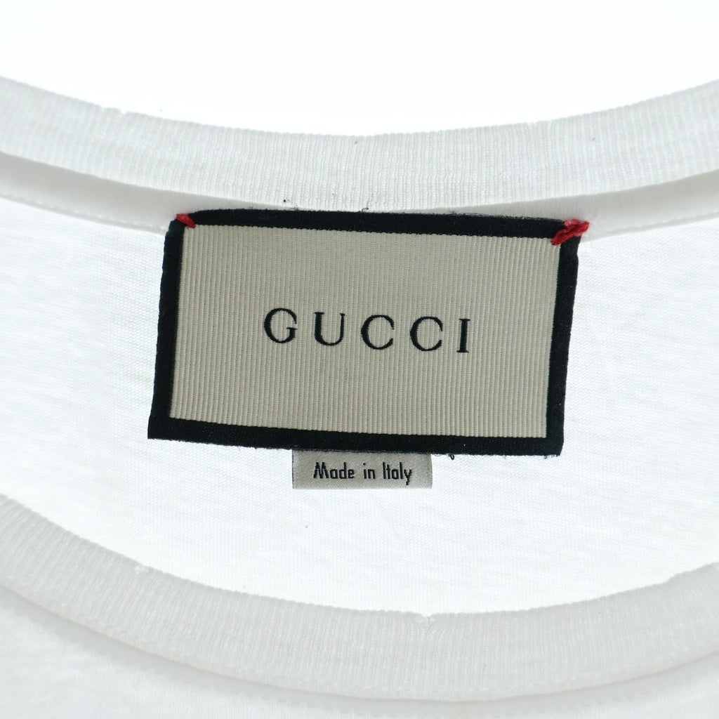 GUCCI(グッチ) フロントロゴプリント 半袖Tシャツ コットン 457095 ホワイト