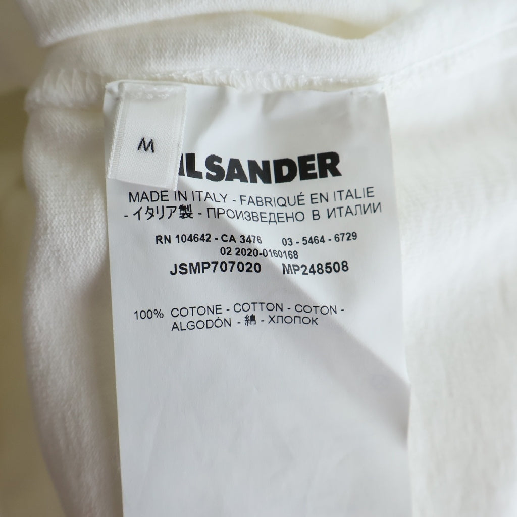 JIL SANDER(ジルサンダー) フロントロゴプリント 半袖Tシャツ コットン JSMP707020 ホワイト