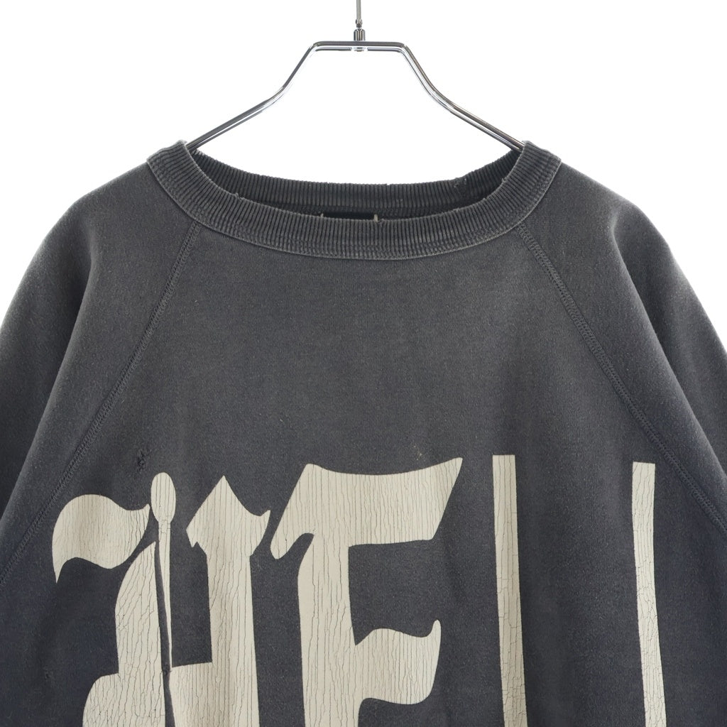 SAINT MICHAEL(セントマイケル) 22AW × DENIM TEARS DT-CREW SWEAT HELL デニムティアーズ ヘル ダメージ加工 スウェットトレーナー SM-A22-0000-049 グレー