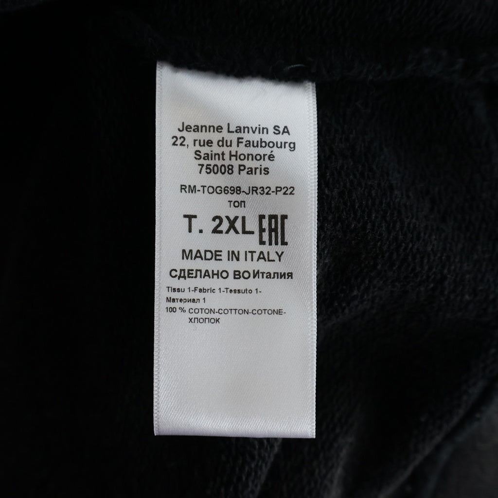 LANVIN(ランバン) 22SS x Gallery Dept. Graphic Print Hoodie ギャラリー デプト スウェットプルオーバーパーカー RM-TOG698-JR32-P22 ブラック