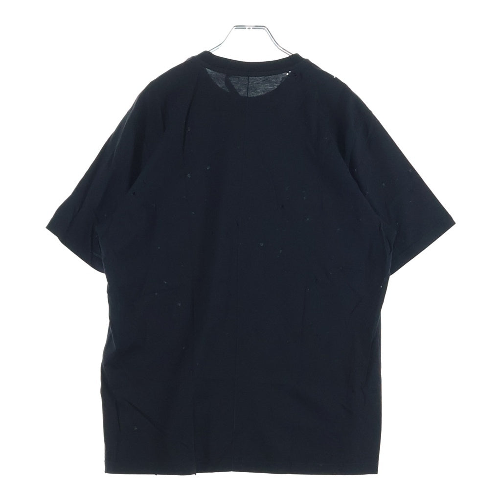GIVENCHY(ジバンシィ) ダメージ加工 ロゴプリント 半袖Tシャツ 17A 7722 485 ブラック