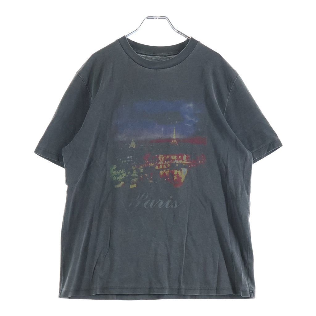 BALENCIAGA(バレンシアガ) パリ ヴィンテージプリント 半袖Tシャツ 485978 TUK22 グレー