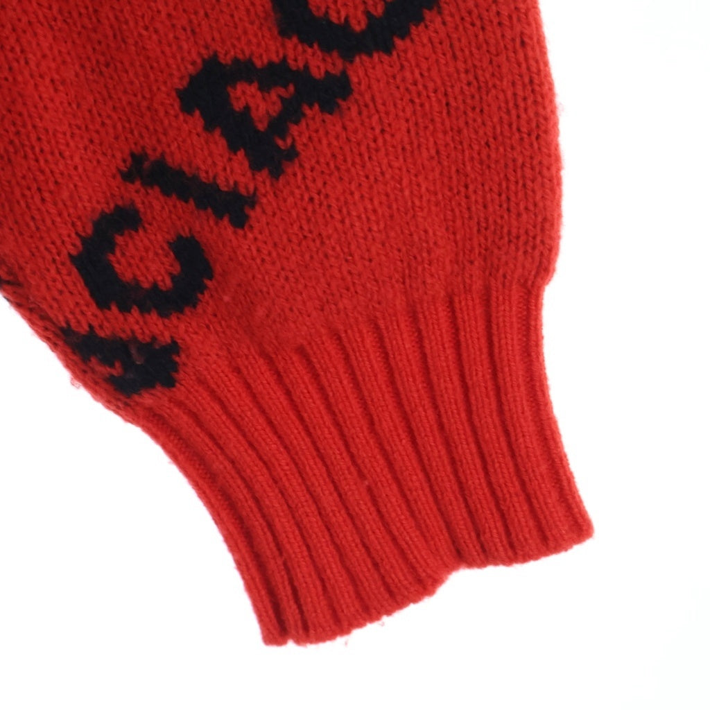 BALENCIAGA(バレンシアガ) LOGO CREW KNIT ロゴニット セーター ウール 542601 T1473 レッド