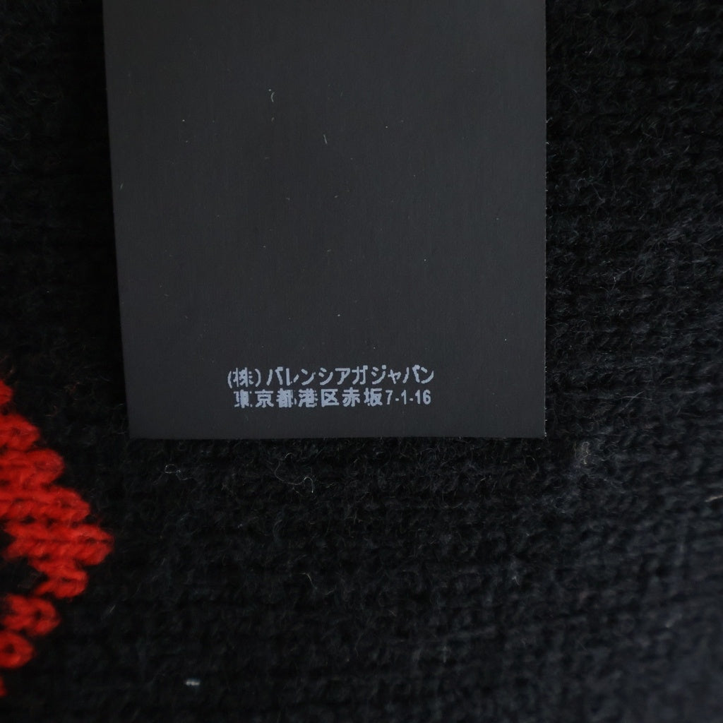 BALENCIAGA(バレンシアガ) LOGO CREW KNIT ロゴニット セーター ウール 542601 T1473 レッド