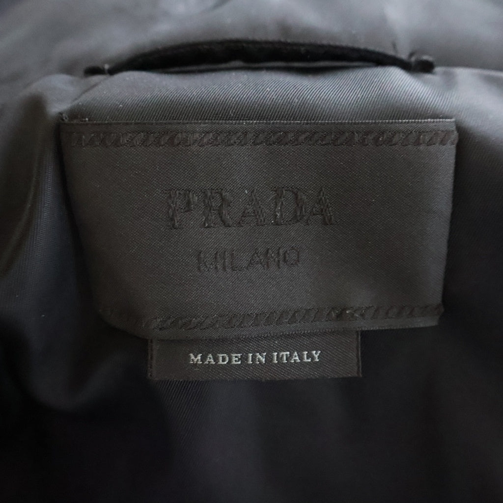 PRADA(プラダ) RE-NYLON ロゴプリント キルティングダウンジャケット SGB803 ブラック