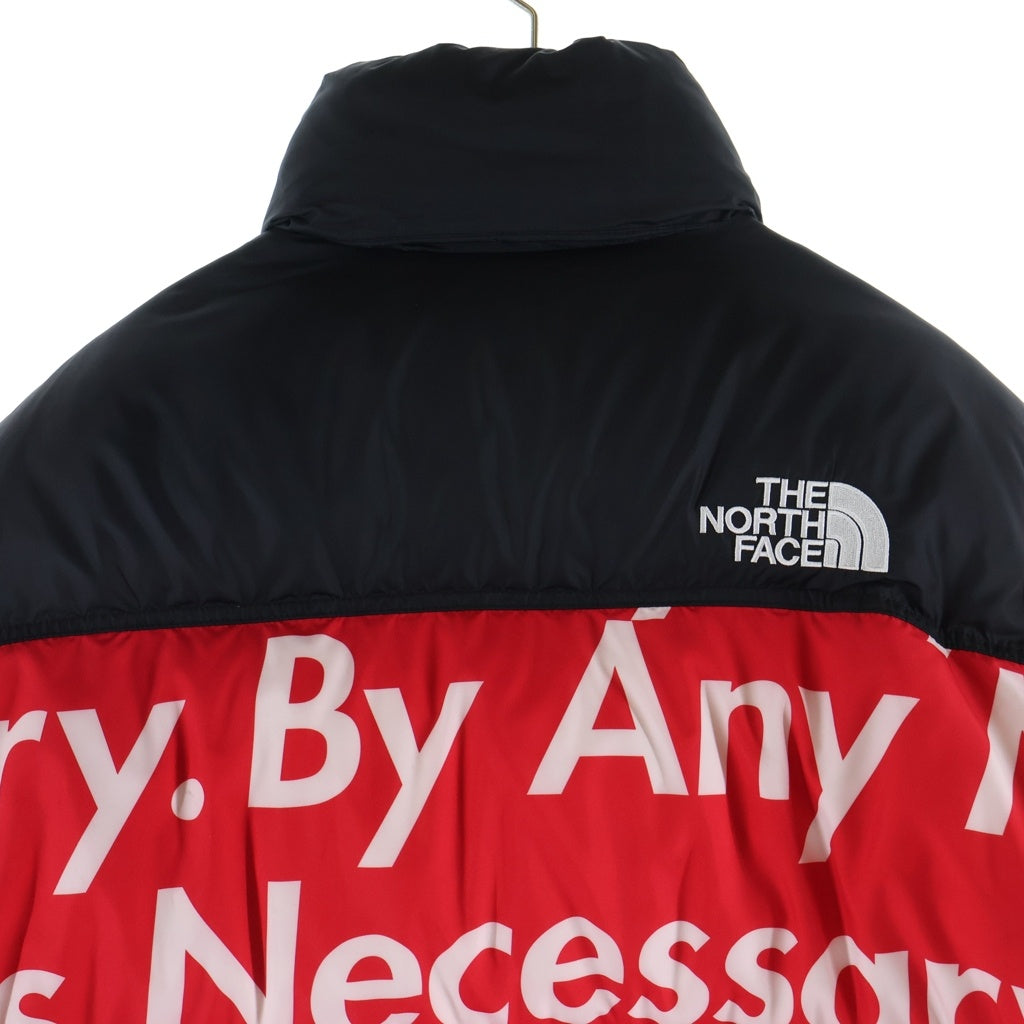 SUPREME(シュプリーム) 15AW ×THE NORTH FACE ANY MEANS NUPTSE JACKET ザノースフェイス エニー ミーンズ ヌプシ ダウン ジャケット ブラック NF00CXK3 レッド