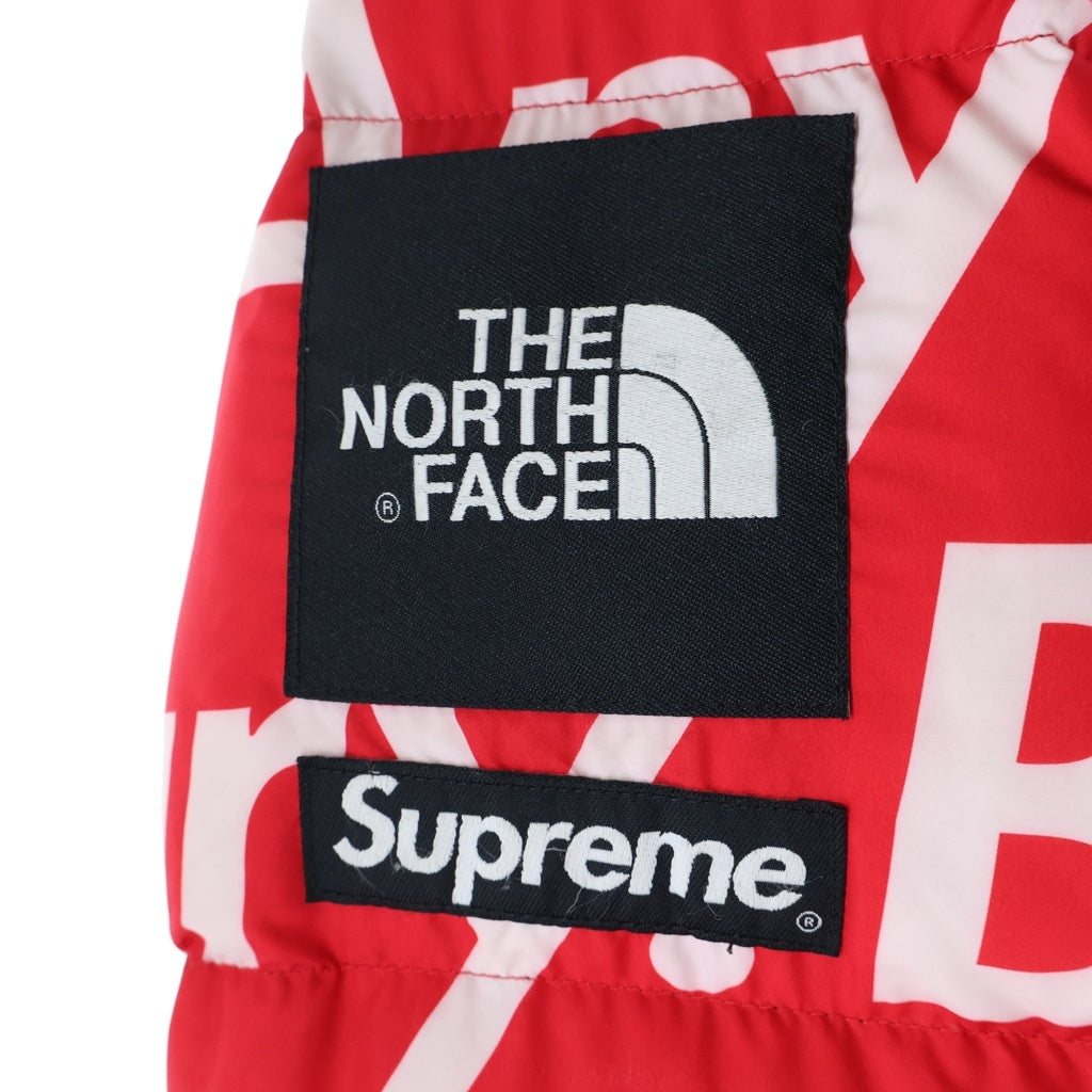SUPREME(シュプリーム) 15AW ×THE NORTH FACE ANY MEANS NUPTSE JACKET ザノースフェイス エニー ミーンズ ヌプシ ダウン ジャケット ブラック NF00CXK3 レッド