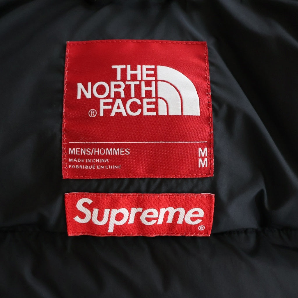 SUPREME(シュプリーム) 15AW ×THE NORTH FACE ANY MEANS NUPTSE JACKET ザノースフェイス エニー ミーンズ ヌプシ ダウン ジャケット ブラック NF00CXK3 レッド