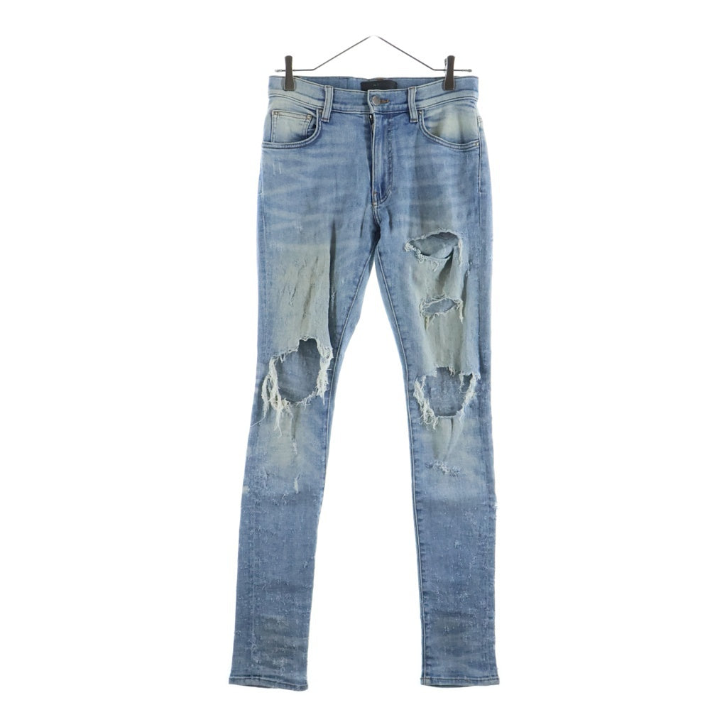 AMIRI(アミリ) ダメージ加工 スキニー デニムパンツ インディゴ