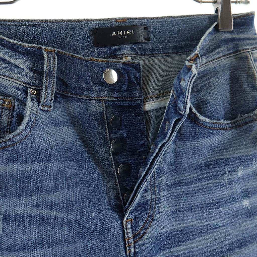 AMIRI(アミリ) MX1 Destroyed Bandana Jeans ディストロイド ダメージ加工 スキニー デニムパンツ インディゴ