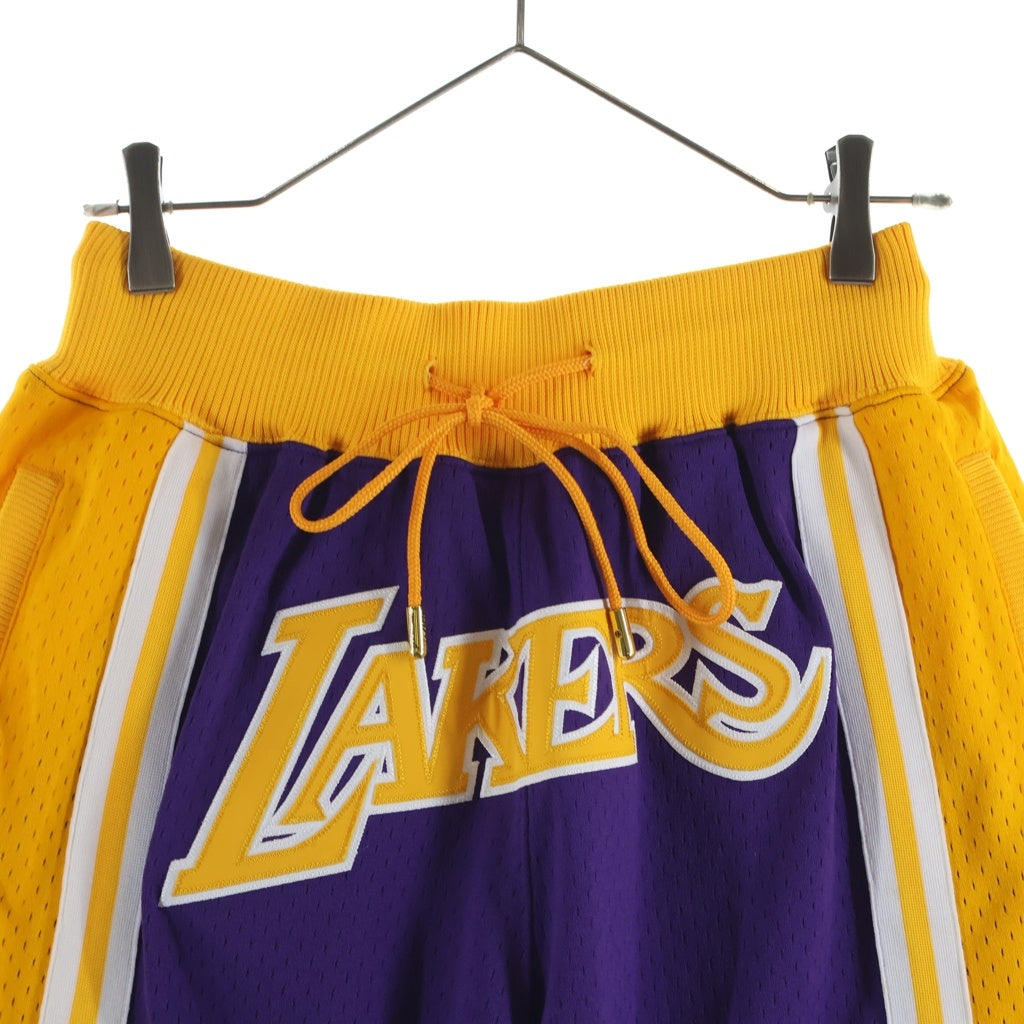 JUSTDON(ジャストドン) Mitchell & Ness Shorts Los Angeles Lakers Road 1996 ミッチェルアンドネス ロサンゼルスレイカーズ ショートパンツ SHORNG18321 イエロー/パープル