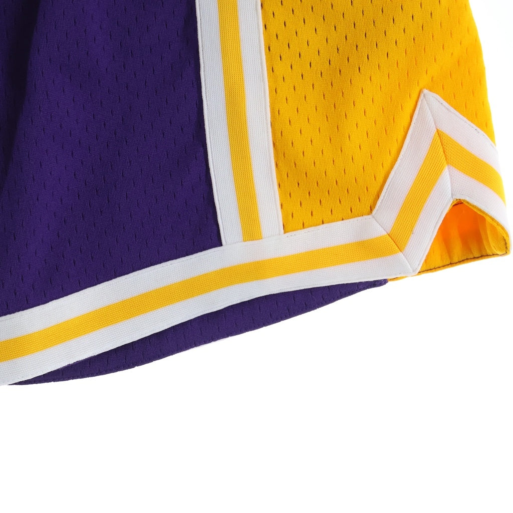 JUSTDON(ジャストドン) Mitchell & Ness Shorts Los Angeles Lakers Road 1996 ミッチェルアンドネス ロサンゼルスレイカーズ ショートパンツ SHORNG18321 イエロー/パープル