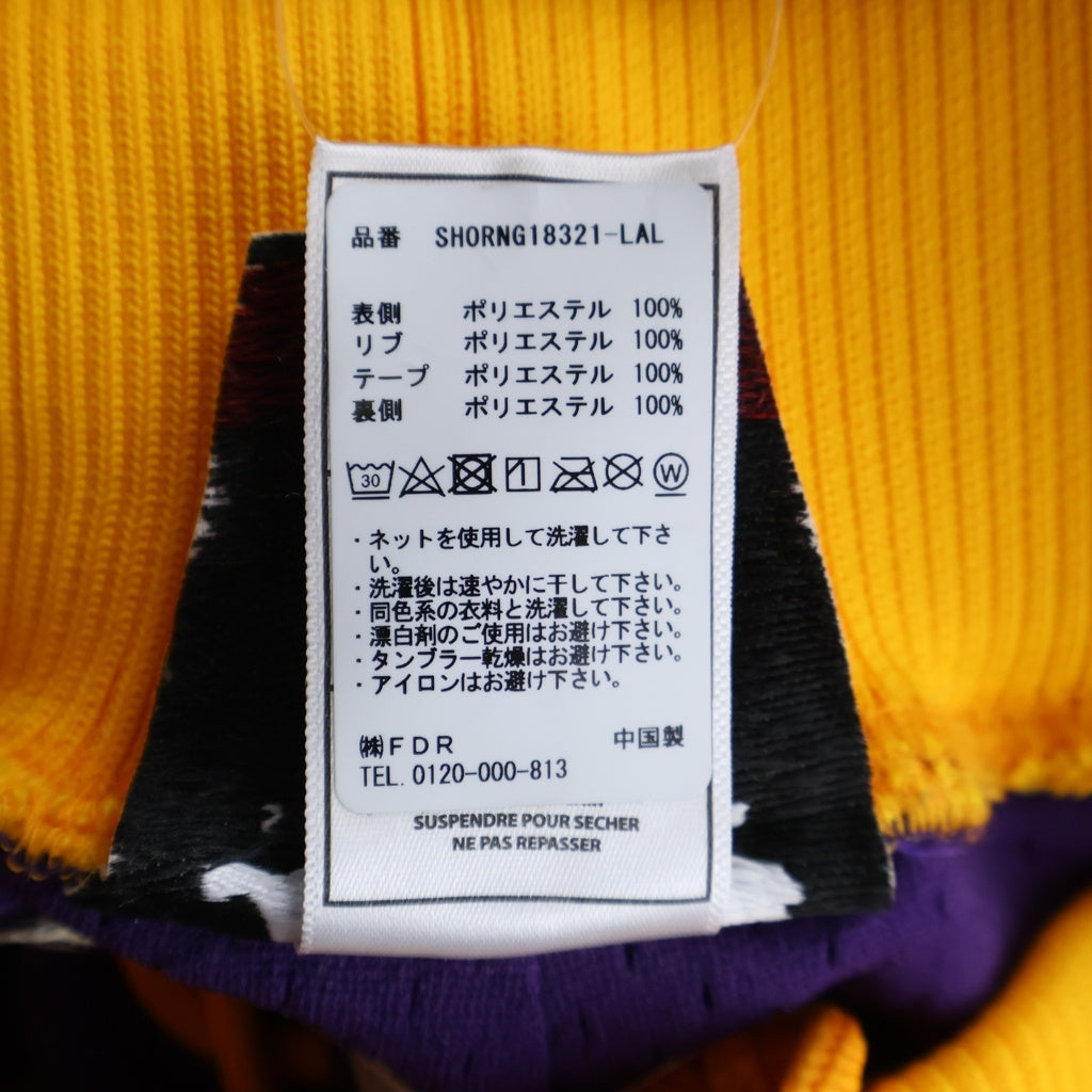 JUSTDON(ジャストドン) Mitchell & Ness Shorts Los Angeles Lakers Road 1996 ミッチェルアンドネス ロサンゼルスレイカーズ ショートパンツ SHORNG18321 イエロー/パープル