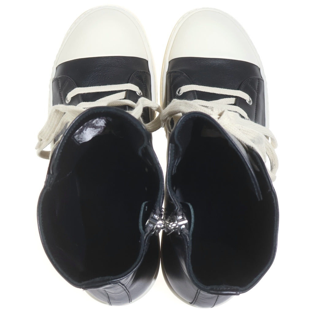 Rick Owens(リックオウエンス) 22AW SNEAKERS レザー ハイカットスニーカー ブラック/ホワイト 41