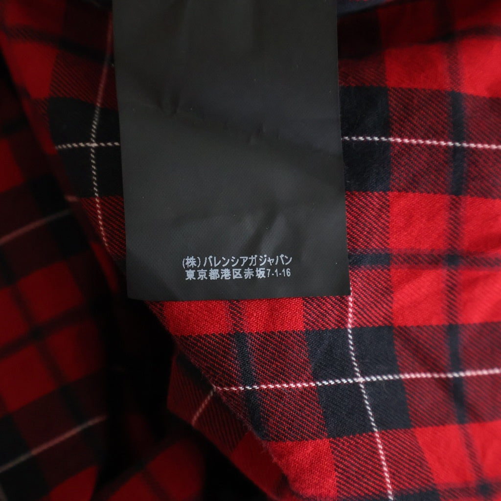 BALENCIAGA(バレンシアガ) Oversized Check Shirt バックロゴプリント