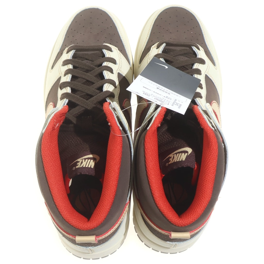 NIKE(ナイキ) DUNK HI RETRO SE FB8892-200 ダンク バロックブラウン ハイカットスニーカー US10.5/28.5cm ブラウン/ベージュ