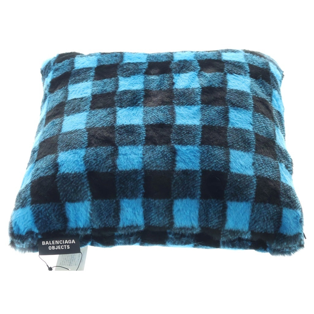 BALENCIAGA(バレンシアガ) Vichy Faux-Fur Cushion ヴィシー フェイクファー クッション 698554 T0122