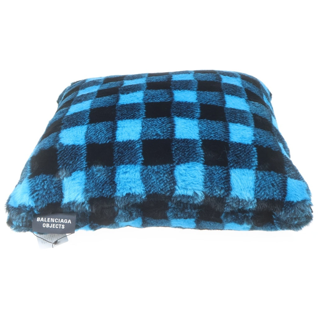 BALENCIAGA(バレンシアガ) Vichy Faux-Fur Cushion ヴィシー フェイクファー クッション 698554 T0122