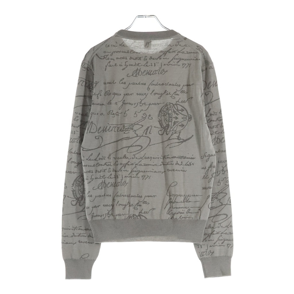 Berluti(ベルルッティ) スクリット クルーネック セーター R26KRL198YWBG グレー レディース