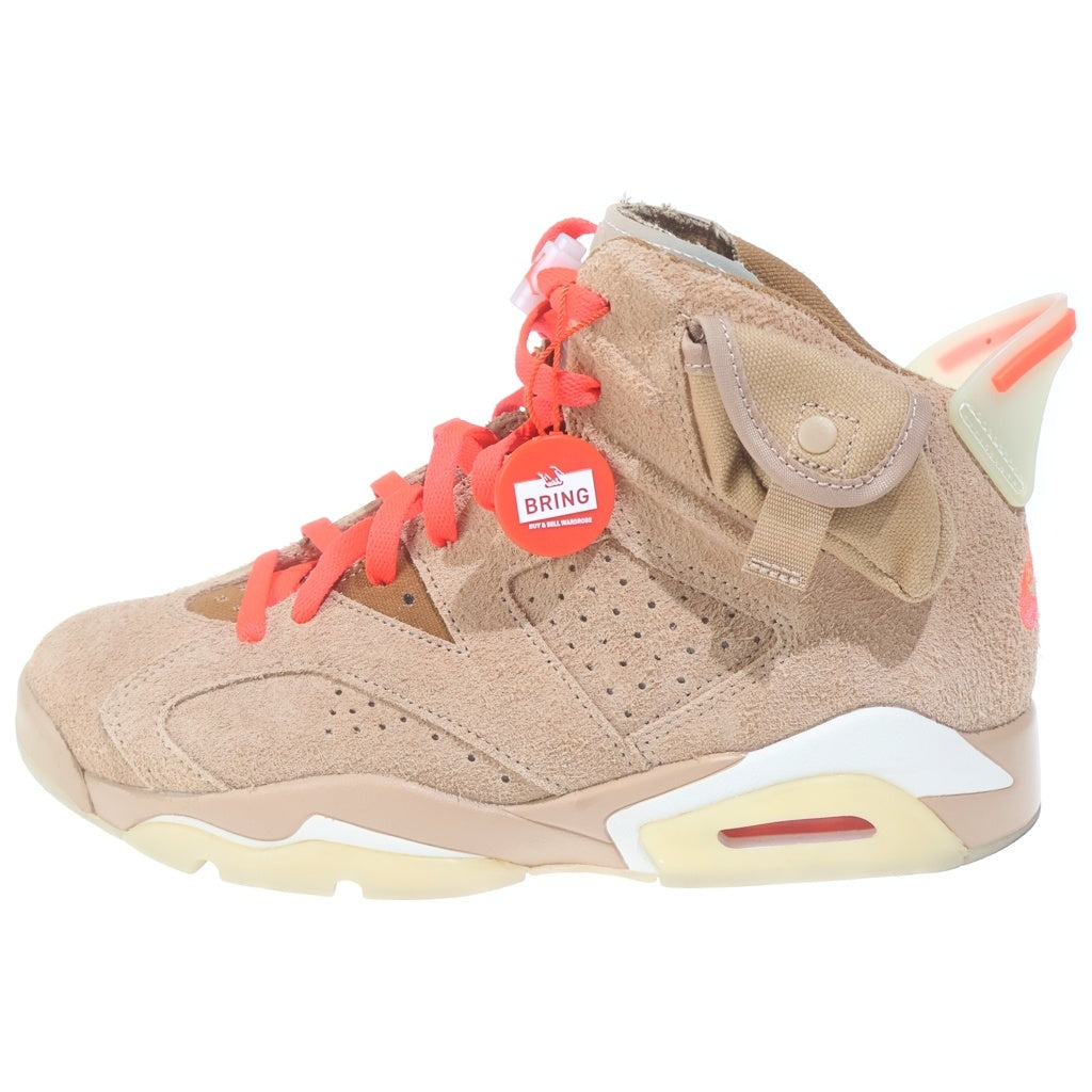 NIKE(ナイキ) ×TRAVIS SCOTT AIR JORDAN 6 RETRO SP BRITISH KAHKI DH0690-200 トラヴィススコット エアジョーダン6 レトロ ハイカットスニーカー US8.5/26.5cm ベージュ