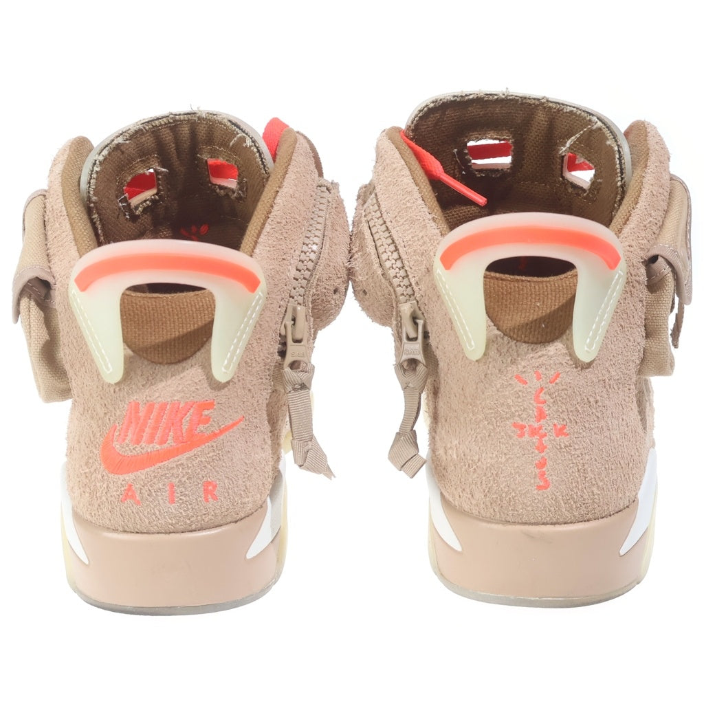NIKE(ナイキ) ×TRAVIS SCOTT AIR JORDAN 6 RETRO SP BRITISH KAHKI DH0690-200 トラヴィススコット エアジョーダン6 レトロ ハイカットスニーカー US8.5/26.5cm ベージュ