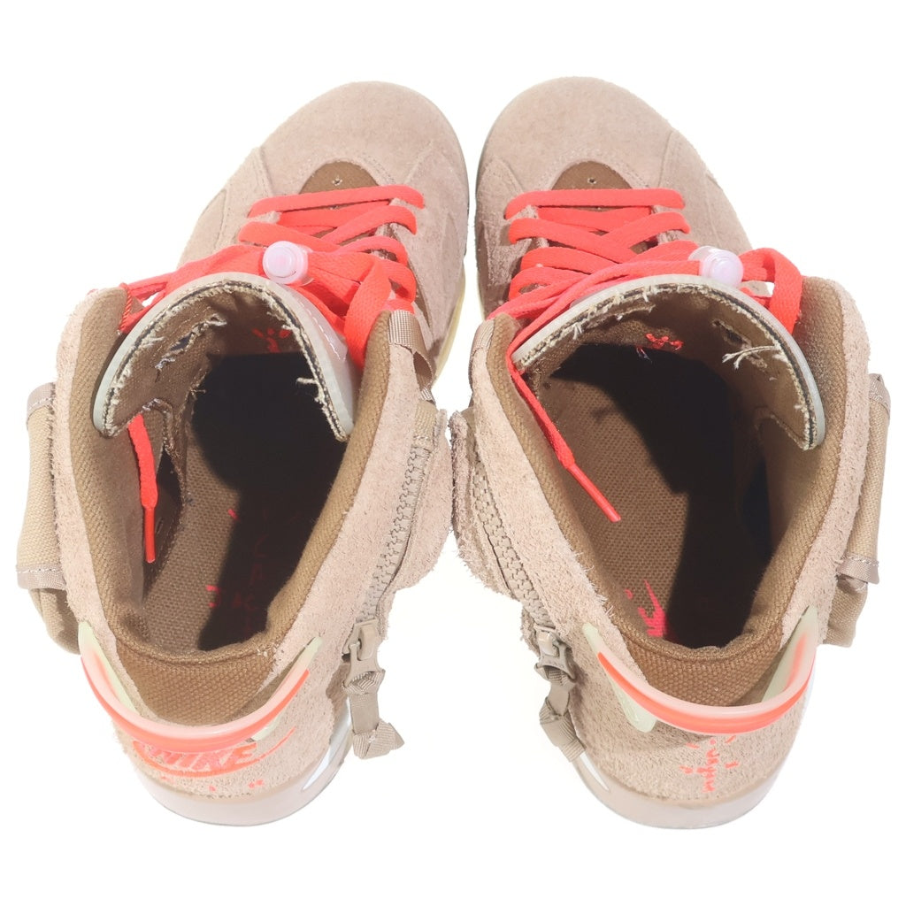 NIKE(ナイキ) ×TRAVIS SCOTT AIR JORDAN 6 RETRO SP BRITISH KAHKI DH0690-200 トラヴィススコット エアジョーダン6 レトロ ハイカットスニーカー US8.5/26.5cm ベージュ