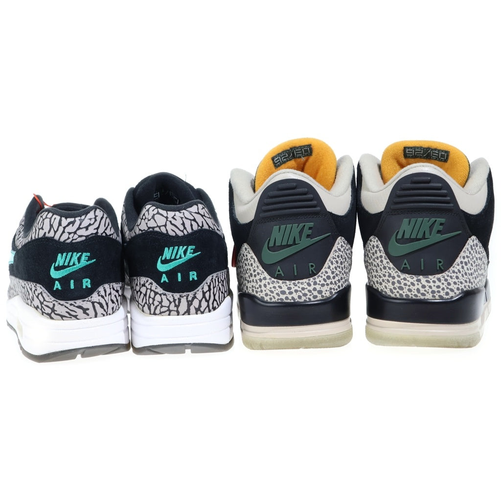 NIKE(ナイキ) ×ATMOS AIR JORDAN 3 RETRO & AIR MAX 1 ATMOS PACK 923098-900 エアジョーダン3 レトロ & エアマックス1 アトモスパック ローカットスニーカー US8.5/26.5cm