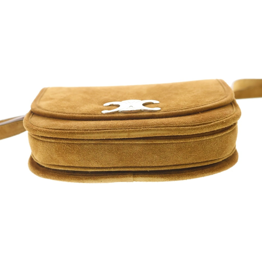 CELINE(セリーヌ) ミディアム ブザス トリオンフ ロゴ ショルダーバッグ 114453GDE ベージュ レディース