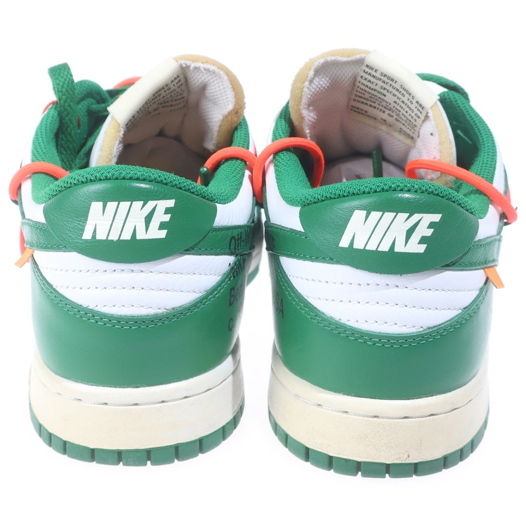 NIKE(ナイキ) ×OFF-WHITE DUNK LOW オフホワイト ダンク ローカットスニーカー ホワイト/グリーン US8.5/26.5cm CT0856-100