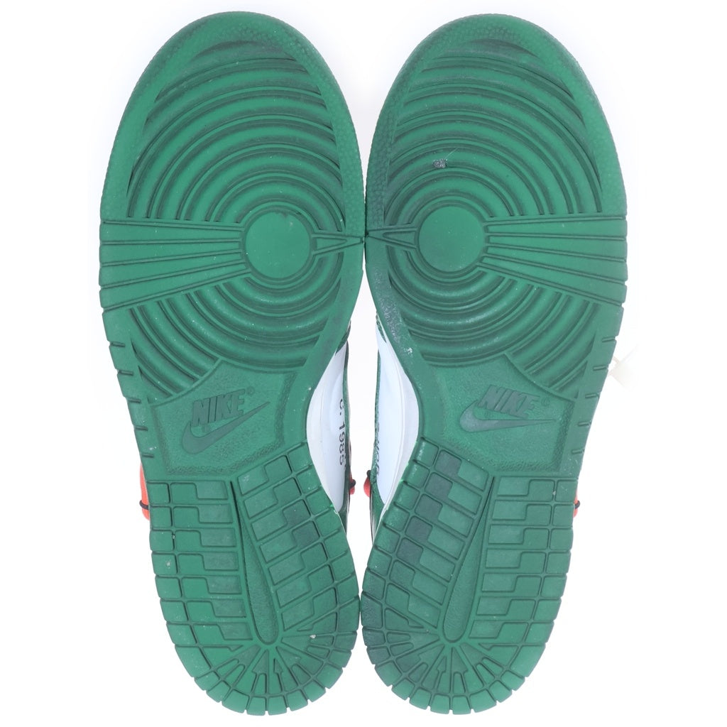 NIKE(ナイキ) ×OFF-WHITE DUNK LOW オフホワイト ダンク ローカットスニーカー ホワイト/グリーン US8.5/26.5cm CT0856-100