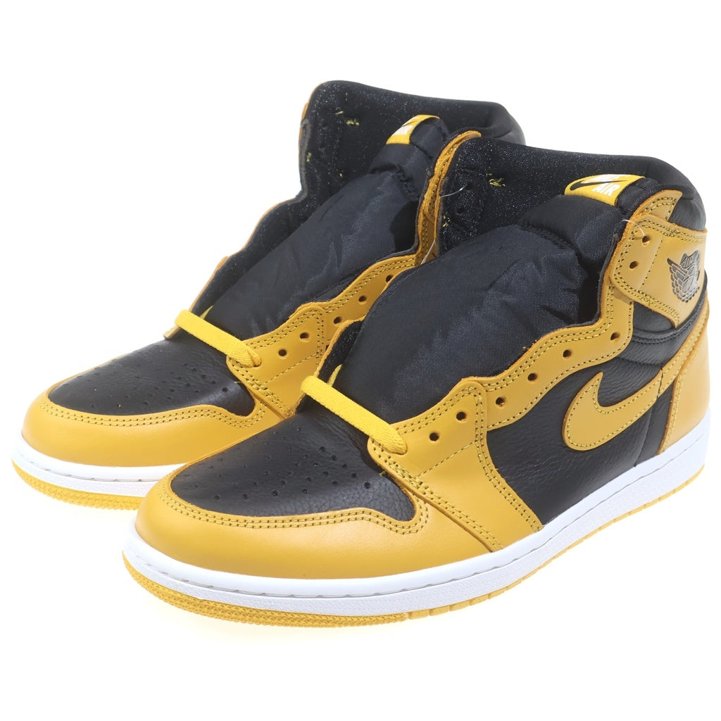 NIKE(ナイキ) AIR JORDAN 1 RETRO HIGH OG POLLEN 555088-701 エアジョーダン レトロ パラン ハイカットスニーカー US9.5/27.5cm イエロー/ブラック