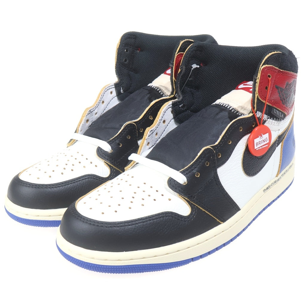 NIKE(ナイキ) ×FRAGMENT DESIGN ×UNION AIR JORDAN 1 HIGH OG IO7847-002 フラグメントデザイン ユニオン エアージョーダン ハイカットスニーカー US10/28.0cm マルチ