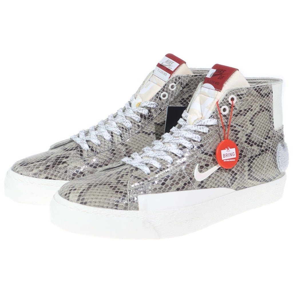NIKE SB(ナイキエスビー) ×SOULLAND BLAZER MID QS SNAKESKIN CN4540-001 ソウルランド ブレーザー スネークスキン ミッドカットスニーカー US9.5/27.5cm ベージュ