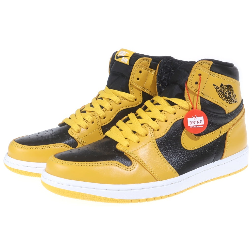 NIKE(ナイキ) AIR JORDAN 1 RETRO HIGH OG POLLEN 555088-701 エアジョーダン レトロ パラン ハイカットスニーカー US9.5/27.5cm イエロー/ブラック
