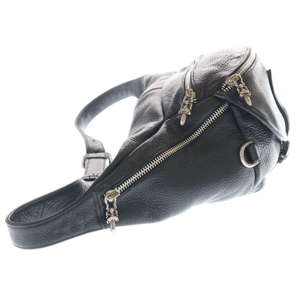 CHROME HEARTS(クロムハーツ) #1 SNAT PACK スナットパック ダガージップ ガンスリンガーベルト レザーウエストバッグ ブラック BCA378
