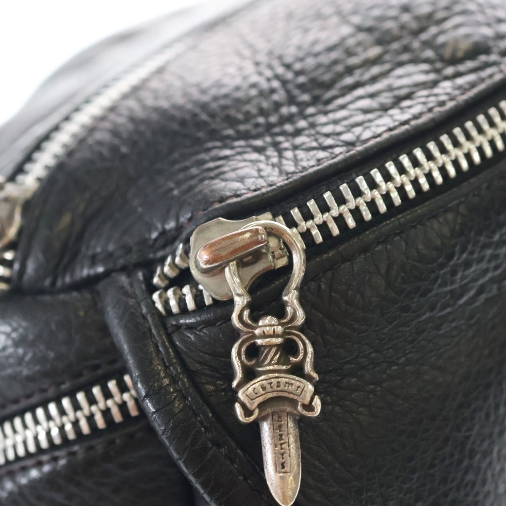 CHROME HEARTS(クロムハーツ) #1 SNAT PACK スナットパック ダガージップ ガンスリンガーベルト レザーウエストバッグ ブラック BCA378