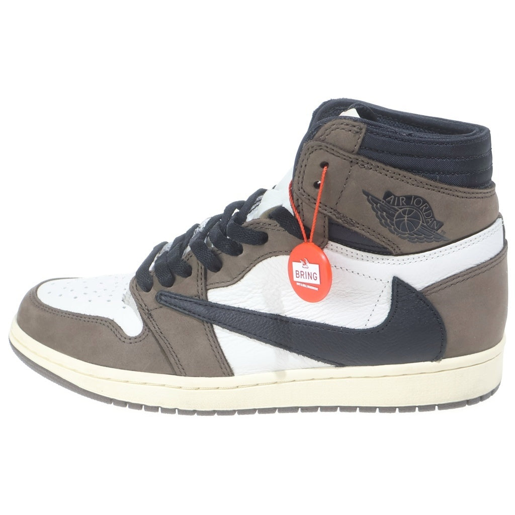 NIKE(ナイキ) ×TRAVIS SCOTT AIR JORDAN 1 RETRO HIGH OG TS SP CD4487-100 トラヴィススコット エアジョーダン1 ハイカットスニーカー ブラウン/ホワイト US9.5/27.5cm