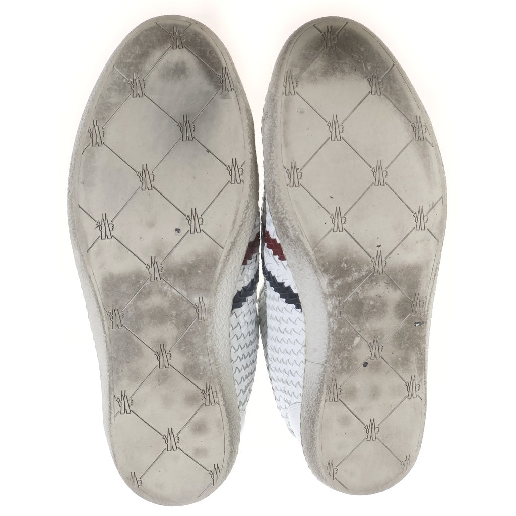 MONCLER(モンクレール) Monegasque モネガスク 編み込み レザー ローカットスニーカー ホワイト 41