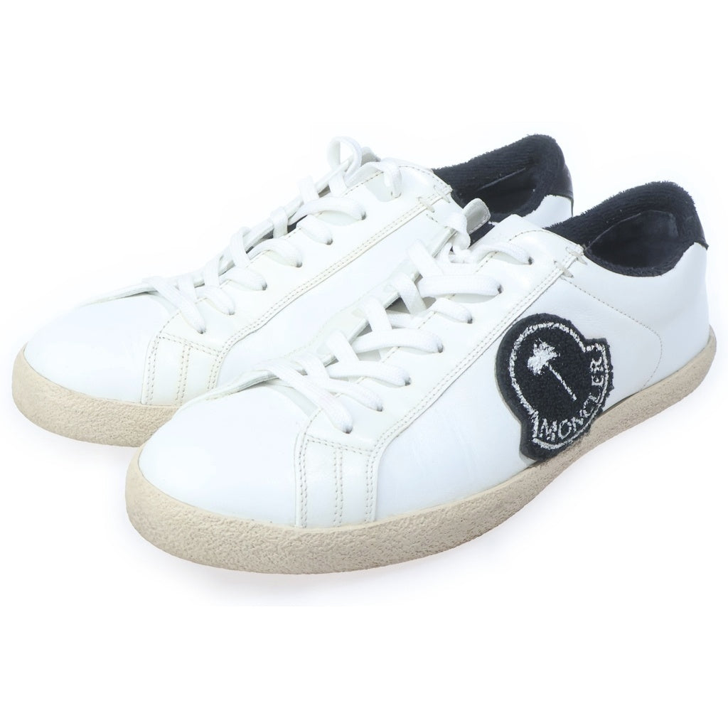 MONCLER(モンクレール) ×PALM ANGELS パームエンジェルス レザー ローカットスニーカー ホワイト/ブラック 43