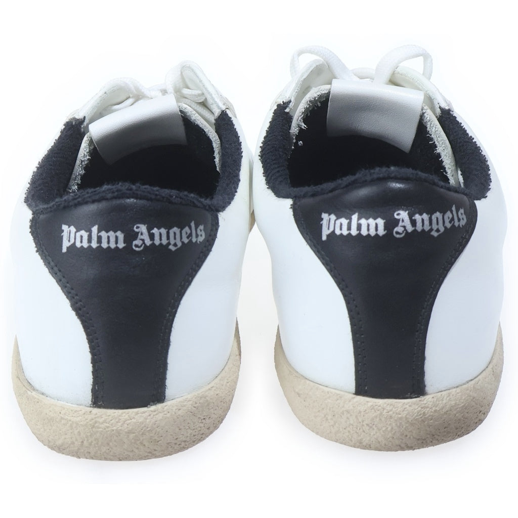 MONCLER(モンクレール) ×PALM ANGELS パームエンジェルス レザー ローカットスニーカー ホワイト/ブラック 43