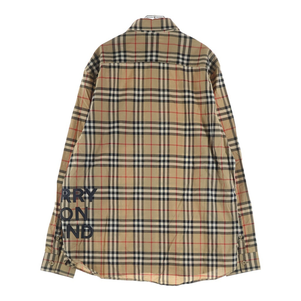 BURBERRY(バーバリー) ロゴプリント ノバチェックシャツ 長袖シャツ 8017567 ベージュ