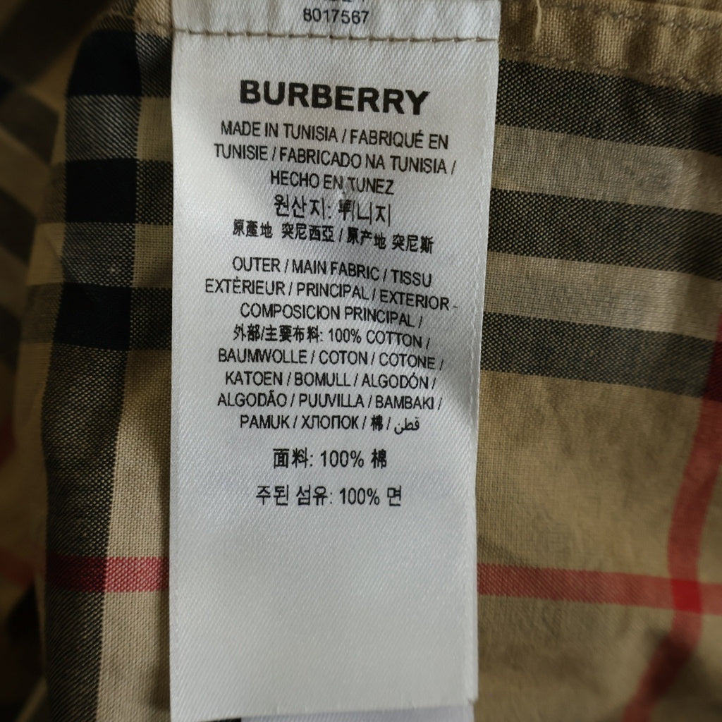 BURBERRY(バーバリー) ロゴプリント ノバチェックシャツ 長袖シャツ 8017567 ベージュ