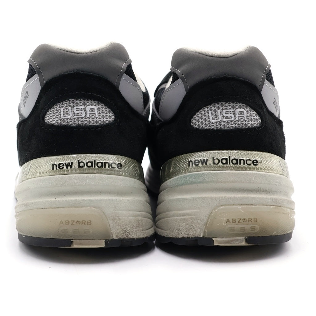 New Balance(ニューバランス) U992BK SUEDE MESH LOW CUT SNEAKER U992BK スエード メッシュ ローカットスニーカー US8.5/26.5cm ブラック/グレー