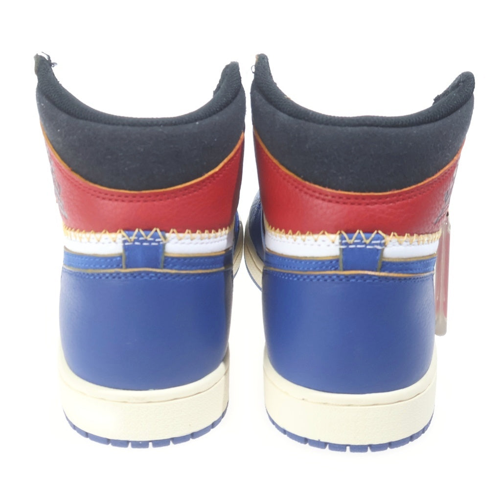 NIKE(ナイキ) ×UNION AIR JORDAN 1 RETRO HI NRG BV1300-146 ユニオン エアジョーダン1 レトロ ハイカットスニーカー US9.5/27.5cm ホワイト/ブルー/レッド