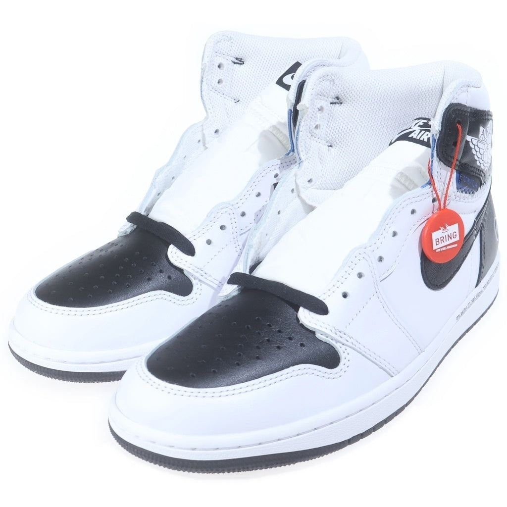 NIKE(ナイキ) ×FRAGMENT DESIGN ×UNION AIR JORDAN 1 RETRO HIGH OG II7282-100 エアジョーダン1 レトロ ハイカット スニーカー US9.5/27.5cm ホワイト/ブラック