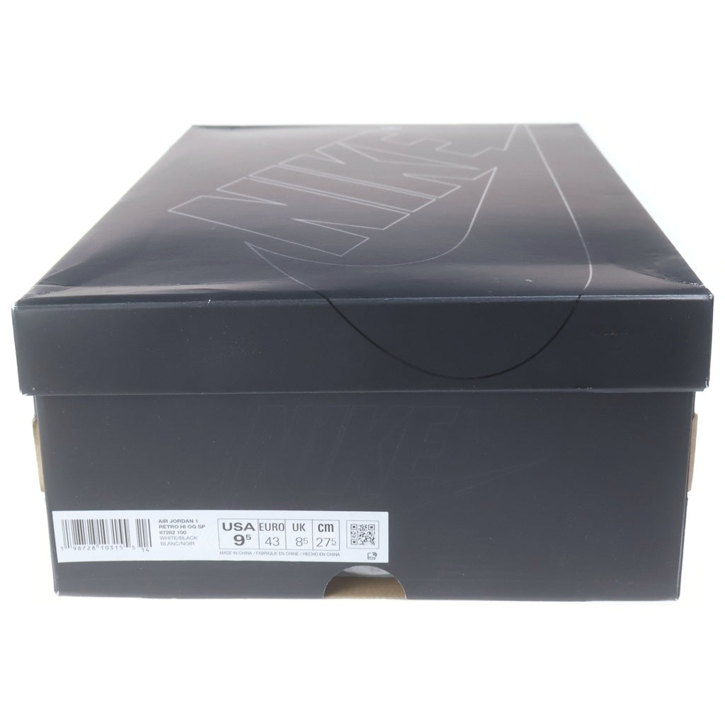 NIKE(ナイキ) ×FRAGMENT DESIGN ×UNION AIR JORDAN 1 RETRO HIGH OG II7282-100 エアジョーダン1 レトロ ハイカット スニーカー US9.5/27.5cm ホワイト/ブラック