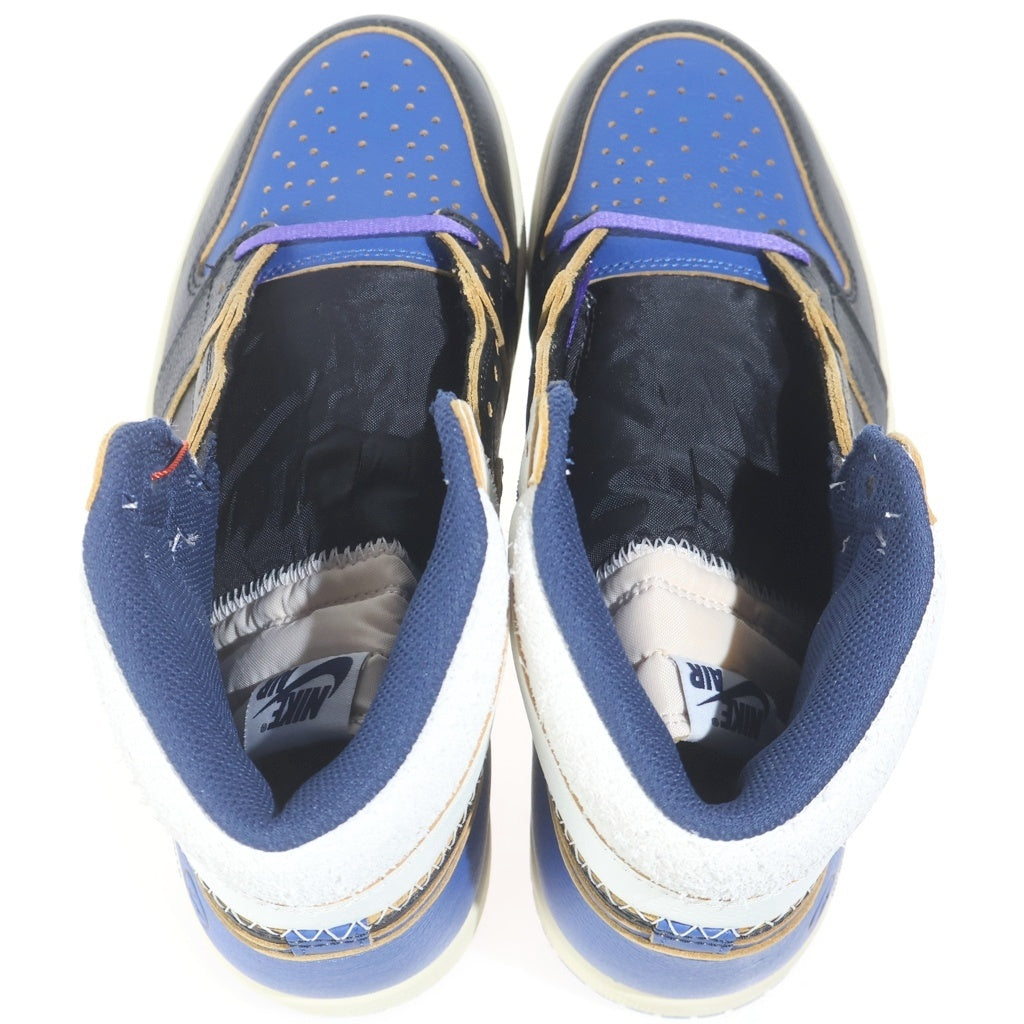 NIKE(ナイキ) ×FRAGMENTDESIGN ×UNION AIR JORDAN 1 HIGH OG SPORT ROYAL IO7847-001 フラグメント ユニオン エアジョーダン 1 スポーツロイヤル ハイカットスニーカー