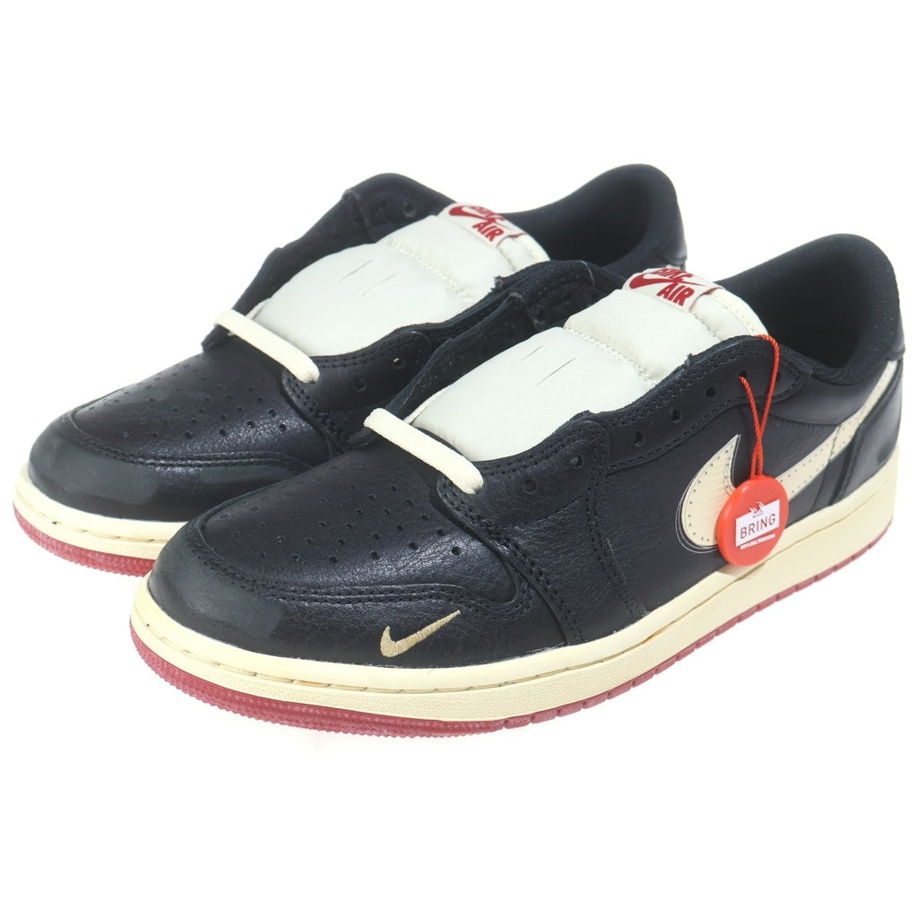 NIKE(ナイキ) ×NIGEL SYLVESTER AIR JORDAN 1 RETRO LW OG IB8958-001 ナイジェルシルベスター エアジョーダン1 ローカットスニーカー US9/27.0cm ブラック/セイル