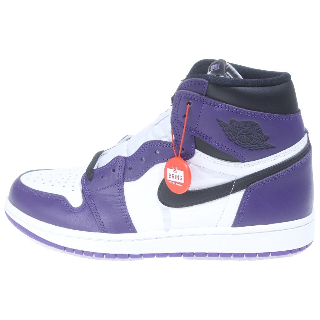 NIKE(ナイキ) AIR JORDAN 1 RETRO HIGH OG COURT PURPLE 555088-500 エアジョーダン1 レトロ コートパープル ハイカットスニーカー US10/28.0cm ホワイト/パープル