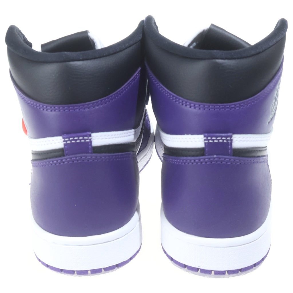 NIKE(ナイキ) AIR JORDAN 1 RETRO HIGH OG COURT PURPLE 555088-500 エアジョーダン1 レトロ コートパープル ハイカットスニーカー US10/28.0cm ホワイト/パープル